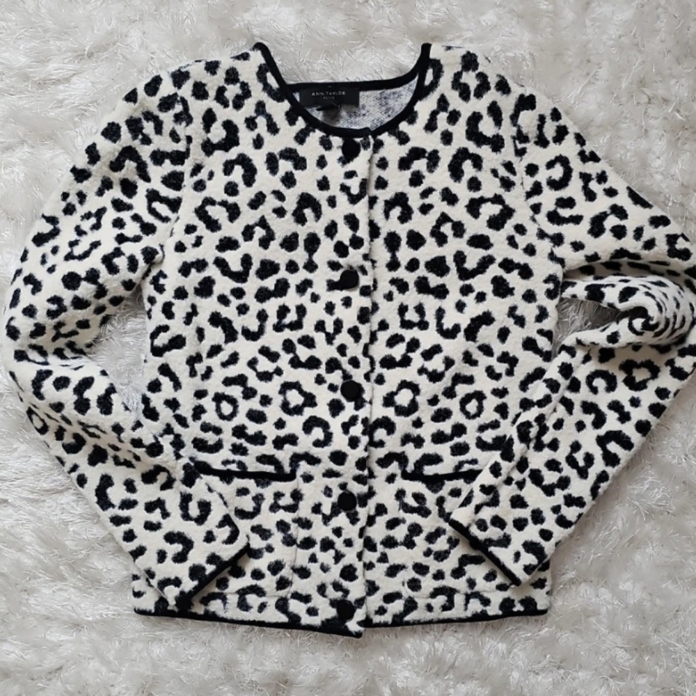 Leopard Print Cardigan Sweater